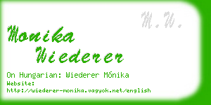 monika wiederer business card